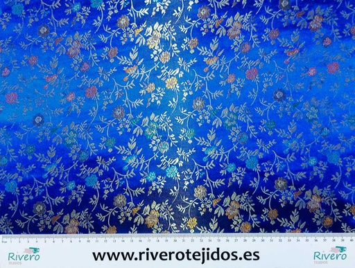 [12.9500] Jacquard azulina flores pequeñas