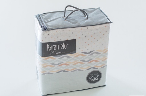 [38.9500] Sábana Invierno Coralina KARAMELO Premium Doble Cara Enua