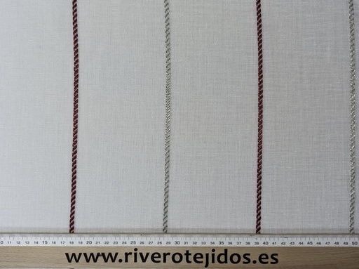 [13.9500] Visillo lista roja y plateada