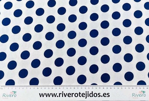 [LUNARG1009] Crespón fondo blanco lunar color 25mm