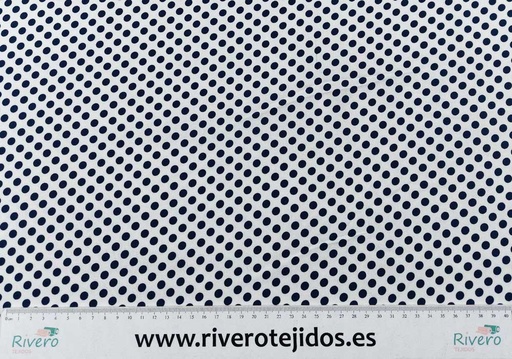 Crespón fondo blanco lunar color 7mm