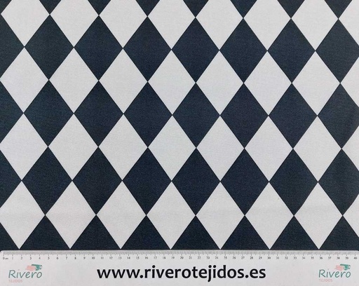 [STROMBO] Strech rombos blanco y negro