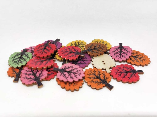 [2300228000003] Botón madera árbol color