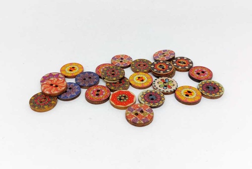 [2300234000004] Botón madera estampado 15mm