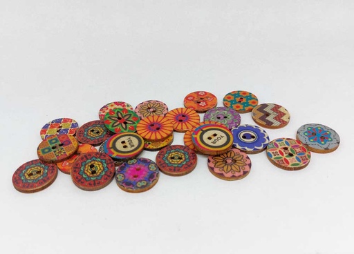 [2300236000002] Botón madera estampado 20mm