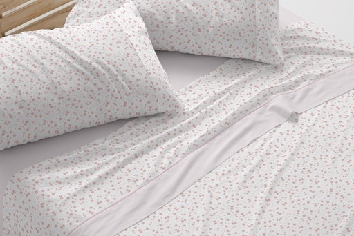 Juego de sábanas de tela DORVEL 869 nude Burrito blanco