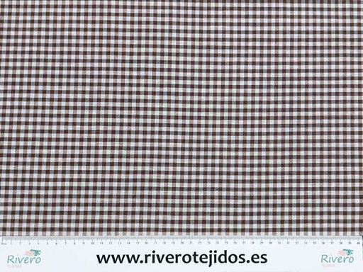 [RESVICHOCO] Loneta resinada vichy marrón