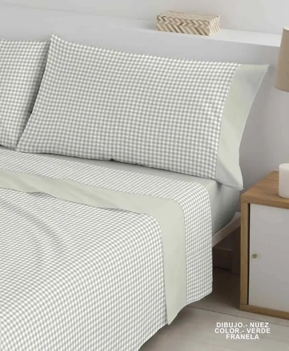 Juego sábanas franela Nuez verde Polo polo