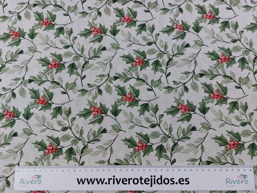 [RESHOLLY] Loneta resinada Holly Christmas