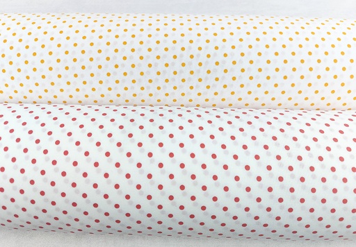 Crespón Abril fondo blanco lunar pequeño