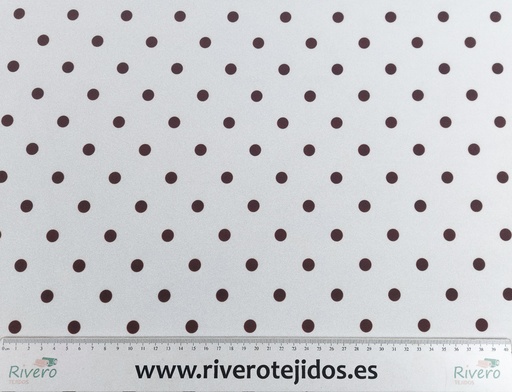 [BL-MARRON-CHOCOLATE] Strech fondo blanco lunar chocolate