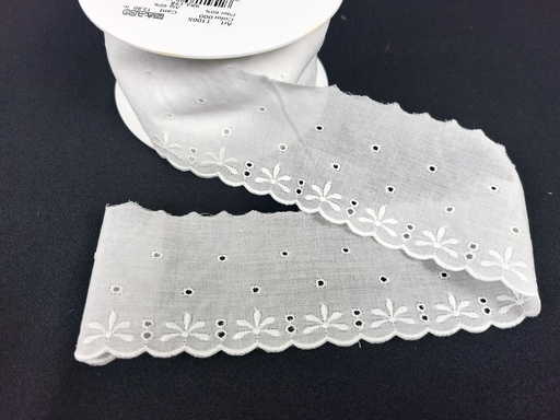 [2989110650009] Tira bordada blanca 11065