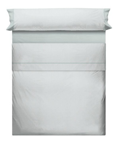 [190691] Juego sábana Cañete modelo Melia aguamarina