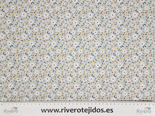 [ALG2000] Algodón 100% Fleur agua