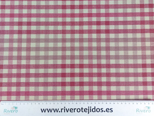 [RES1020] Loneta resinada vichy frambuesa