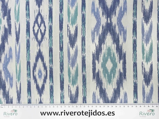 [RES1022] Loneta resinada mallorquina azul/verde