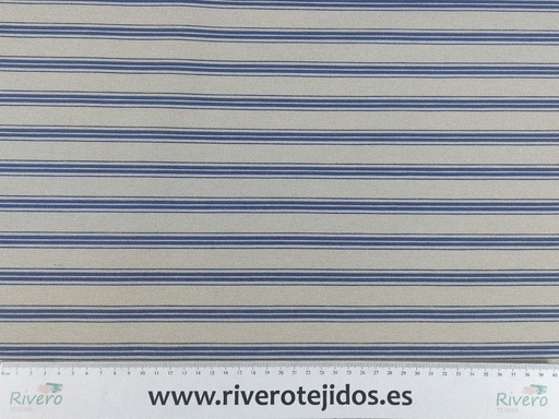 [RES1023] Loneta resinada rayas azules