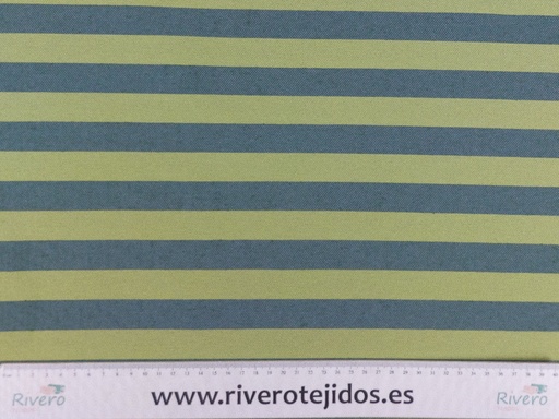 [RAYA1004] Loneta rayas verde botella y kiwi