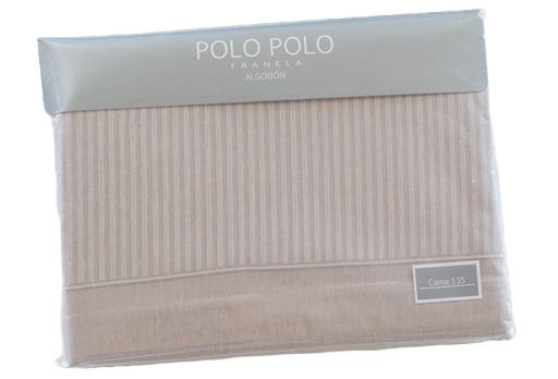 J.Sábana Invierno 100% Algodón Franela POLO POLO Emy beige