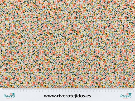 Algodón 100% Fleur liberty Coral
