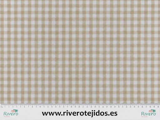[ALG1009] Algodón 100% vichy 10mm camel