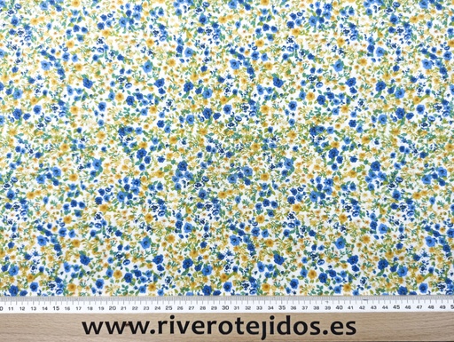 [12.0000] Algodón 100%, flores amarillas