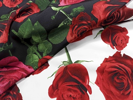 [9.9500] Crespón estampado con rosas