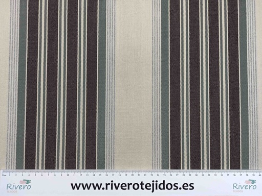 [11.2000] Toldo con teflón raya marrón chocolate