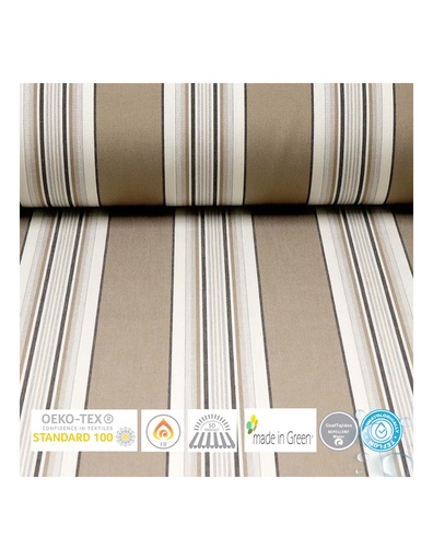 [toldotefloncolor36] Toldo con teflón raya desigual camel