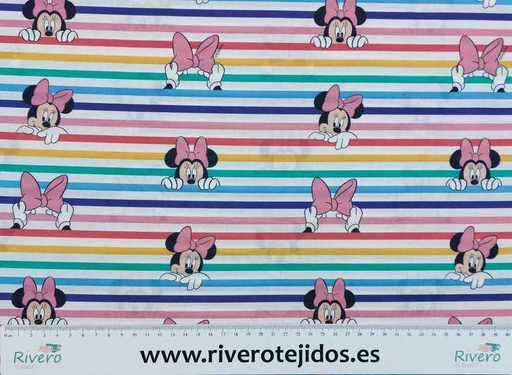 [11.8000] Algodón Minnie rayas colores