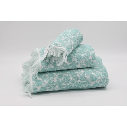 [20.0000] JUEGO TOALLAS JACQUARD LILLE VERDE VIDAL HOME